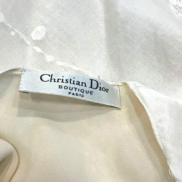 Christian Dior Boutique Paris Vintage Silk Slip Maxi Dress-Lace Panels-FR 36 - Picture 6 of 11